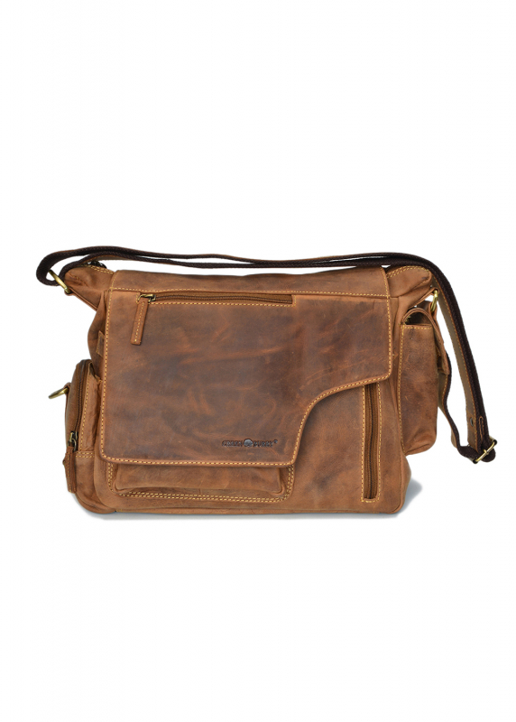 Vintage-Leder Umhängetasche, braun